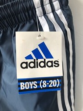vintage adidas swishy pants youth boys size medium 10-12 deadstock NWT 1998 NOS