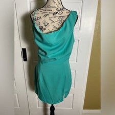 Superdown Teal Cowl Neck Mini Dress Asymmetrical Bodycon Party Dress Medium
