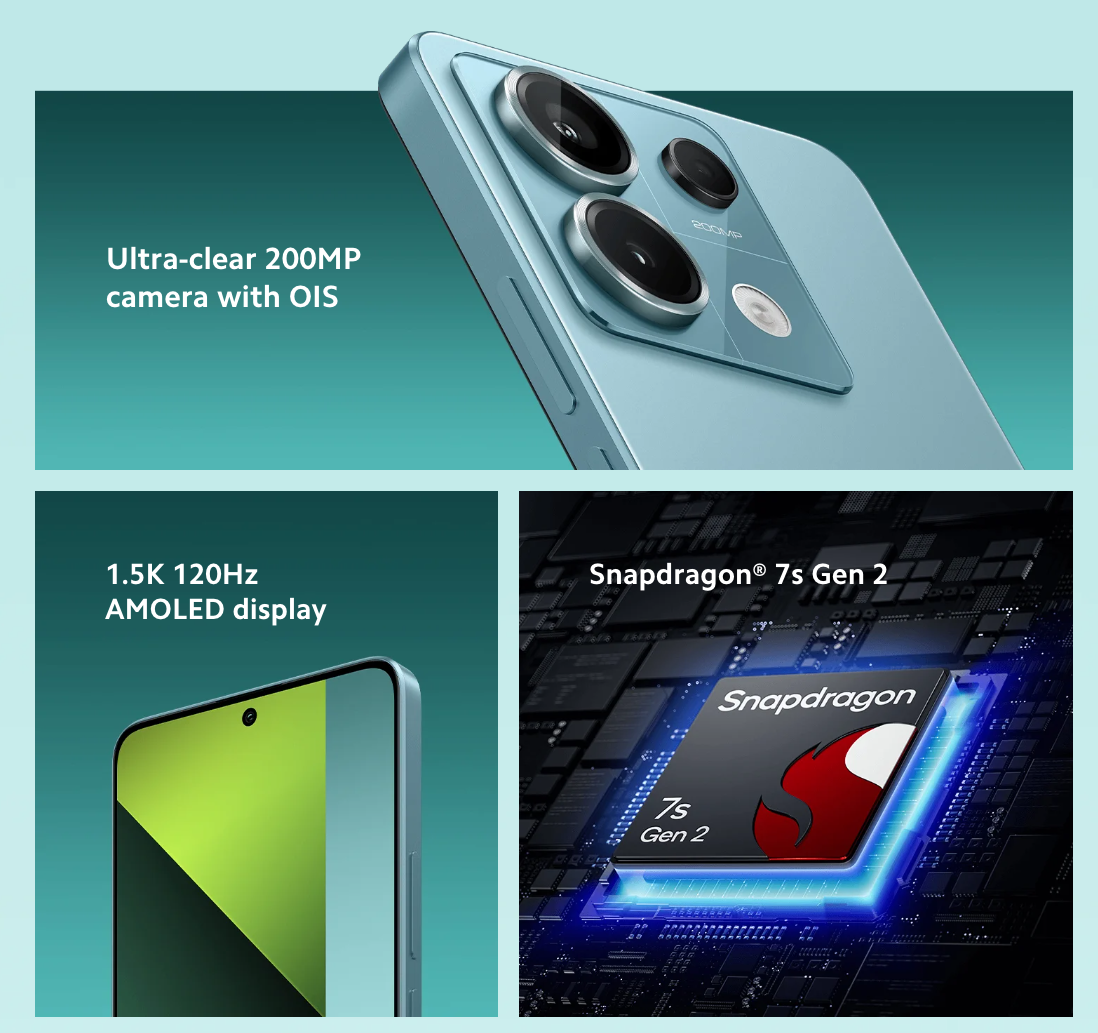 Xiaomi Redmi Note 13 PRO 5G Ocean Teal - 8GB RAM - 256GB ROM