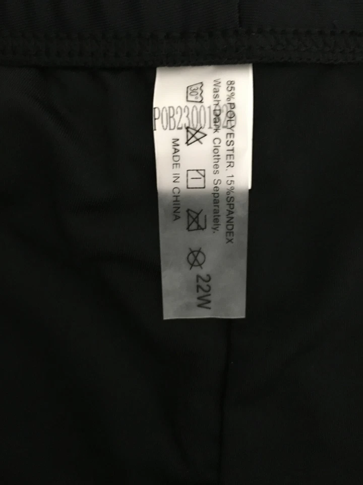Parte inferior de bikini para mujer ¡SOLO! 2 uds. Pantalones cortos para niño y corte alto negros lisos talla 22W Foto 3 de 4