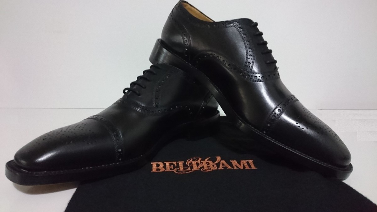 BELTRAMI FIRENZE SCARPA CLASSICA UOMO NERO CON LACCI HANDMADE
