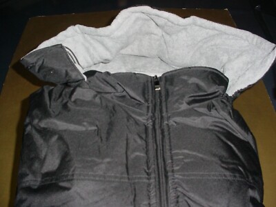 DOMINI INTERNATIONAL Men's Jacket Coat Insulated Nylon Shell XL Hoodie New Black