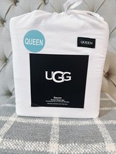 New UGG Devon Queen Size Snow White Cooling Sheet Set Fits Up to 17" Mattress