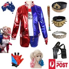 Halloween Women Harley Quinn Squad Adult Jacket Costume Outfit Accessory Cosplay