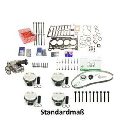 Kolbenset STD+Ventile+Zahnriemen+Ölpumpe für VW 1.4 TSI CMB CXS 04E107065GF Golf