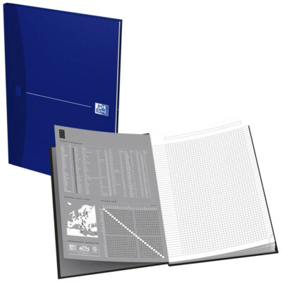 OXFORD Notizbuch Office Essentials A4 kariert blau Hardcover 192 Seiten - 2. Wah
