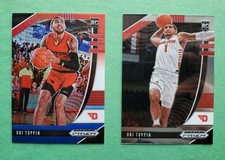 2020 Prizm Draft Picks Obi Toppin 2 card Lot: Base RC #7, Red White Blue #47
