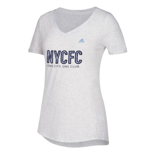 Nueva City FC MLS Mujer "Sobre Tintado"" Fuente de Equipo Blanca Camiseta | eBay