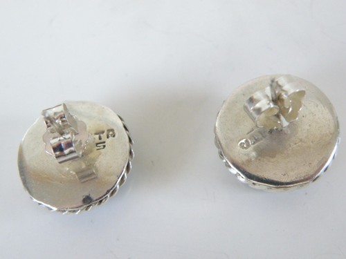 Lot Sterling Silver 925 Lapis Purple Jade Earrings - Picture 11 of 24