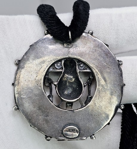 Altes Sterling Silber Mixtec / Mesoamerikanisches Symbol - Medaillon/Anhänger/Halskette - Bild 6 von 10