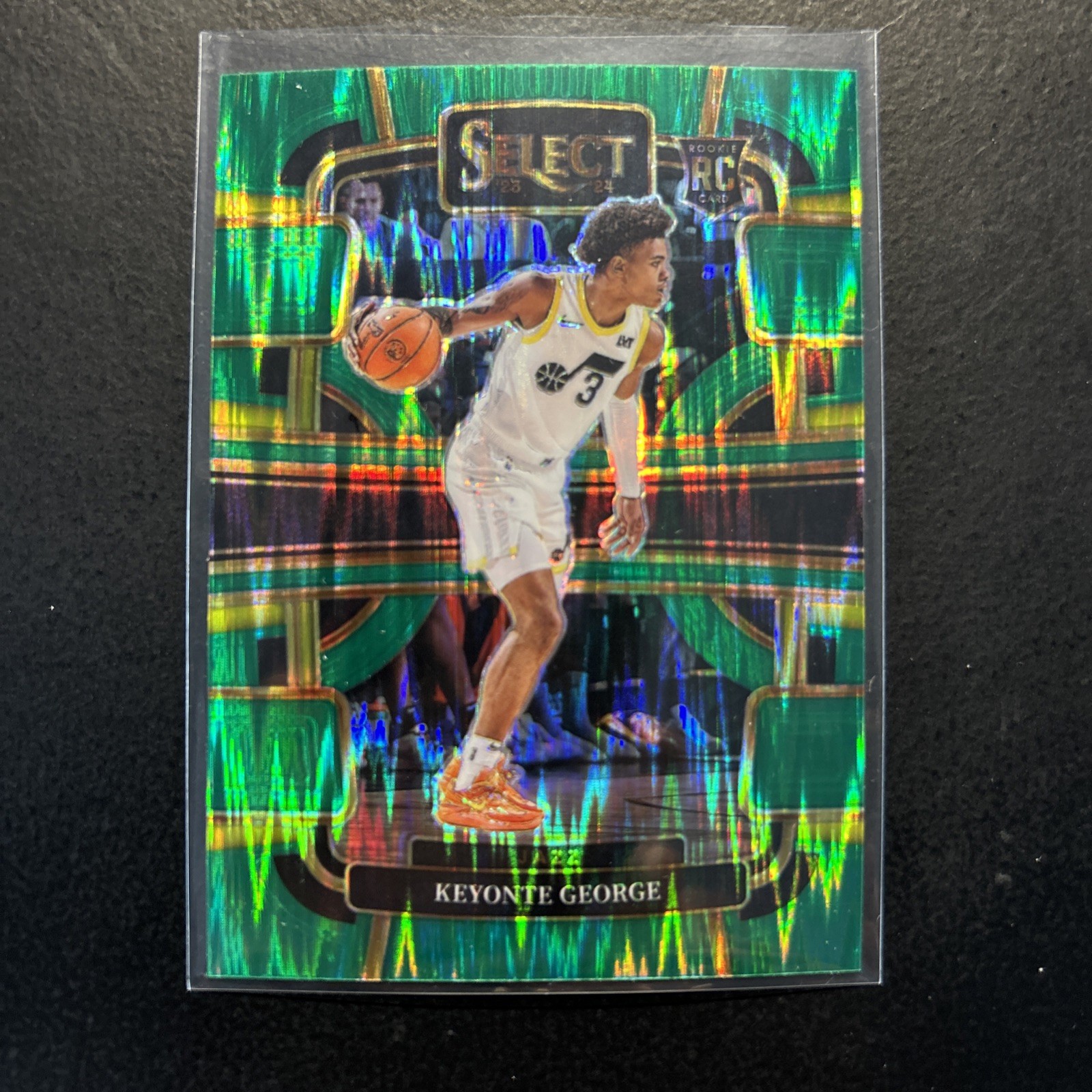 Keyonte George 2023-24 Panini Select Green Shock Prizm Rookie RC Utah Jazz #75