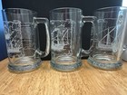Vintage 3 Piece Clear Glass Mugs Columbus, Pinta And Nina — photo 2