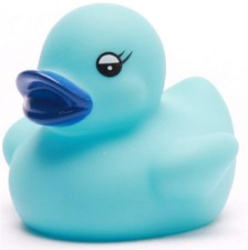 Mini Badeente - blau Quietscheente Quietscheentchen Gummiente Plastikente Ente