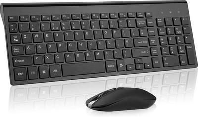 cimetech Wireless Keyboard and Mouse KF10 Compact QWERTY UK Layout USB Keyboard