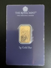 ROYAL MINT 5 GRAMS 999.9 FINE GOLD BAR-SEALED ASSAY-ORIGINAL INVOICE 4665.52 per troy oz