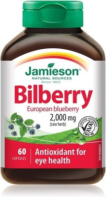 Jamieson Bilberry 2,000 mg, European Blueberry, Antioxidant for the Maintenance 