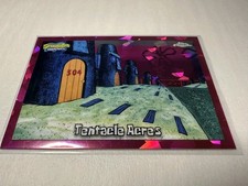 2025 topps chrome spongebob Sapphire Tentacle Acres Padparadscha 1/1 