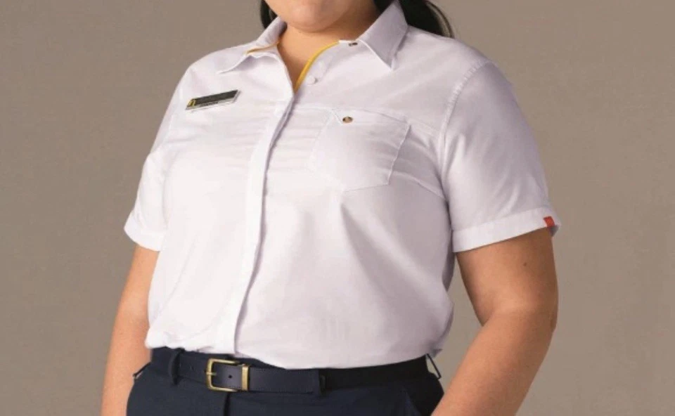 Camisa Blanca McDonald’s Manager-Manga Corta-Nueva-Talla Grande-Mujer Foto 3 de 3