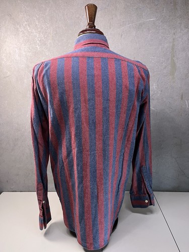 Our Legacy Red Blue Stripe Cotton Button Shirt Men’s M 48 - Picture 5 of 9