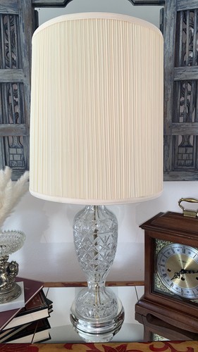 Vintage Tischlampe aus klarem Kristall - Hollywood Regency - Bild 5 von 5