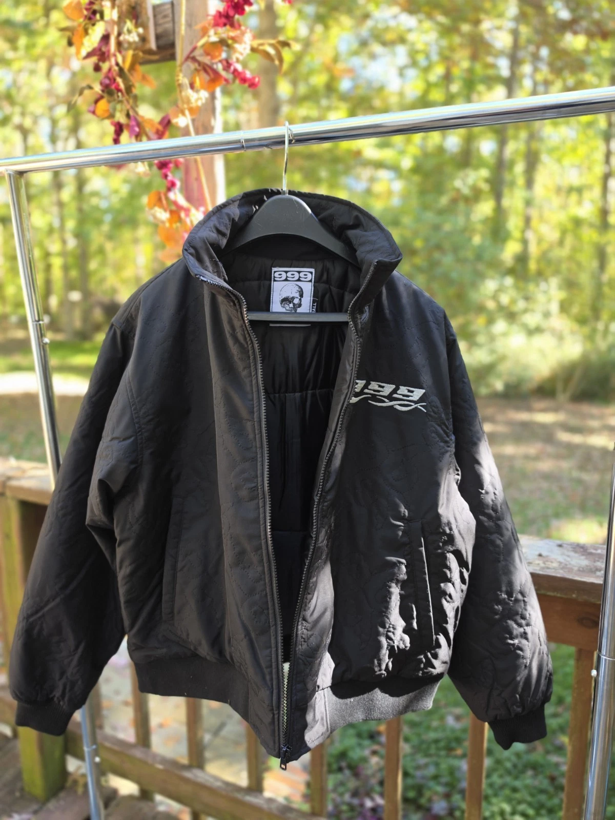Official Juice WRLD/999 Club Custom LIMITED EDITION Black Bomber Jacket image 3