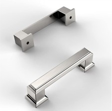 10 Pack 3 Inch Brushed Satin Nickel Cabinet Pulls, 3" Hole Center