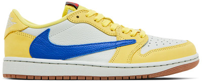 Women Air Jordan 1 Retro Low OG Travis Scott Canary Style # DZ4137-700 Size 10