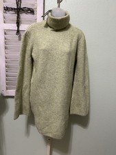 NWT Steve Madden woman XS Green Abbie turtleneck sweater dress