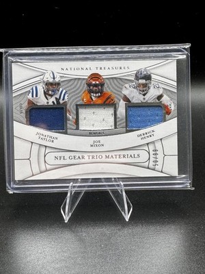 2021 National Treasures Taylor / Derrick Henry / Mixon NFL Gear Trio #/99
