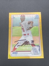 Signed Bowman Chrome 1st Tink Hence #CDA-MH Gold /50 Auto