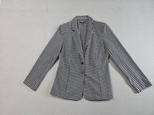 Shelby Rose New York Women Blazer Jacket 14 Black Houndstooth Two Button Career