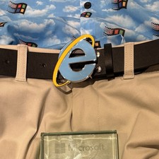 Y2K internet Explorer Belt Microsoft Retro Vintage Windows Computer Tech