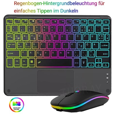 Für Huawei MatePad 11 SE T10S Honor X9 X8 Pro Beleuchtete Touchpad Tastatur Maus