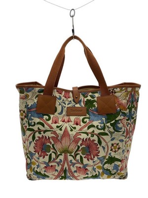 Barbour × Morris Tote Bag, Canvas, Multicolor Floral Pattern