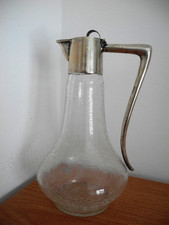 Karaffe, Craqueleglas mit Silber 800