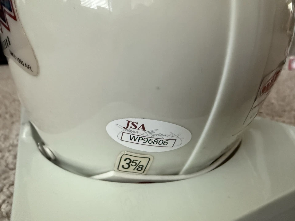 凯文·史密斯迷你头盔超级碗 XXX 30 签名亲笔签名牛仔 3X SB JSA — 第 2/3 张图片