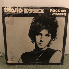 DAVID ESSEX--PICTURE SLEEVE + 45---(ROCK ON)