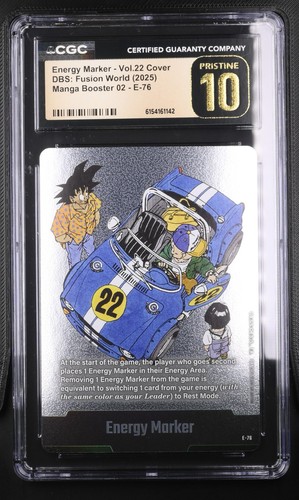 2025 FUSION WORLD MANGA BOOSTER 02 ENERGY MARKER E-76 SILVER CGC 10 PRISTINE