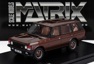 Matrix Scale Models 1/43 Land Rover Range Rover Vogue LSE 1992 Brown MX41208-032