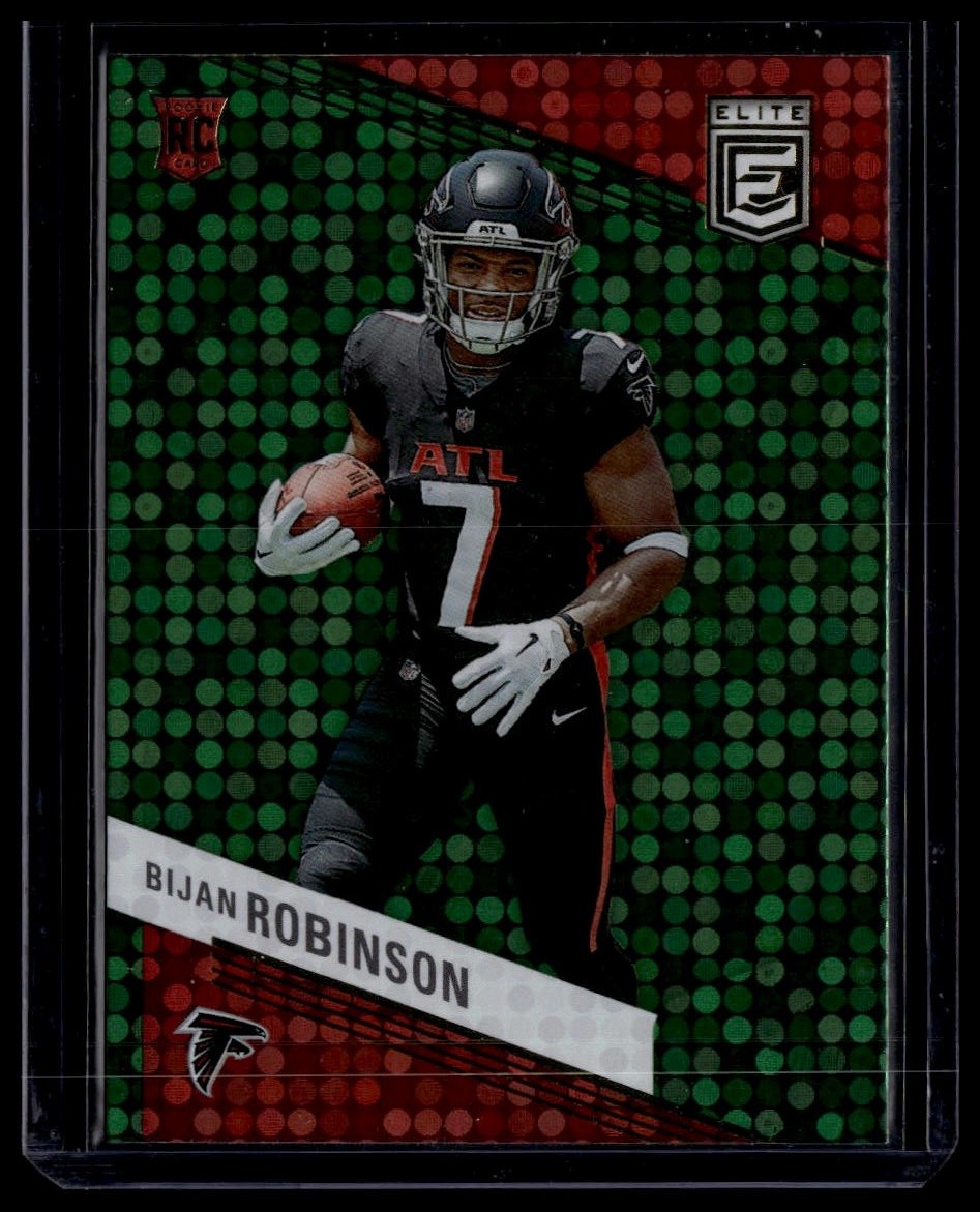 2023 Donruss Elite #104 Bijan Robinson Green Disco