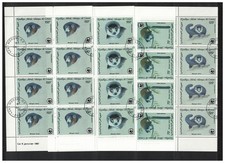 Comoro Is. WWF Mongoose Lemur 4v Blocks of 8 1987 CTO SG#613-616