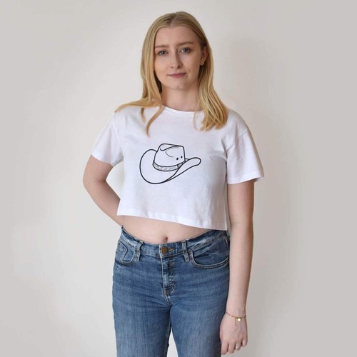 'Texas Cowboy Hat' Women's Cotton Crop Tops (CO044912) - Bild 2 von 30