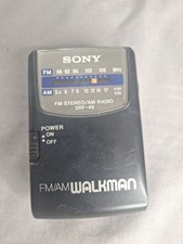 SONY WALKMAN Vtg SRF-49 Portable FM AM Radio Slide Rule Dial Works
