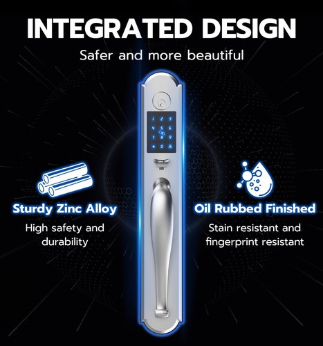 Keyless Entry Door Lock Deadbolt with Handle Set for Front Door, Integrated D... - Picture 2 of 6