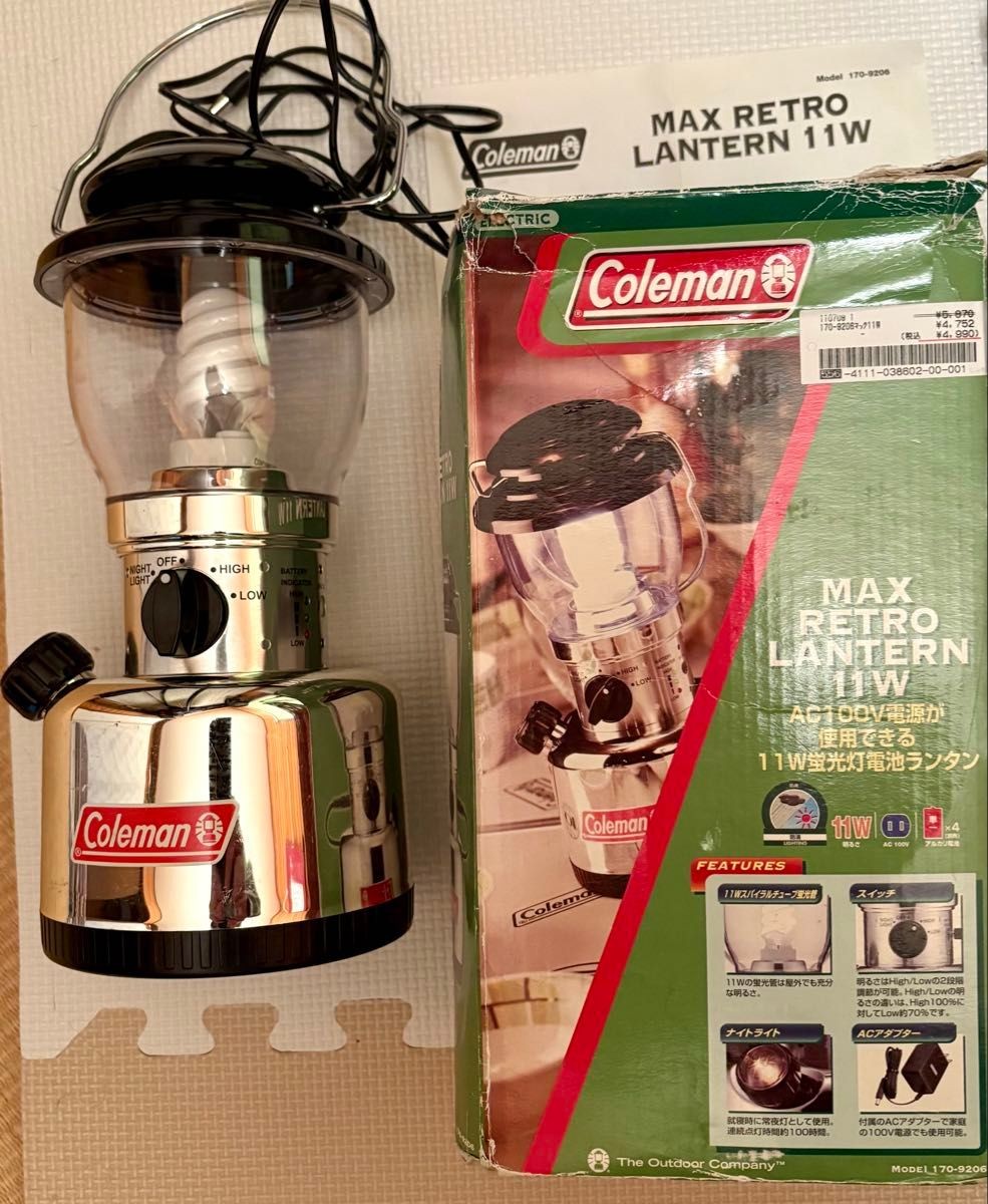 Coleman MAX RETRO LANTERN 11W ※点灯確認済み Coleman コールマン