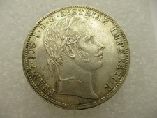 - Imperial Austria 1862  Franz Joseph One (1) Silver Florin Uncirculated lot 38
