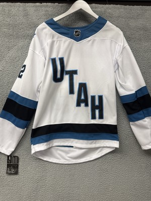 NHL Fanatics White/Blue Utah Hockey Club #92 Jersey POE