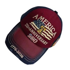 US 250th Anniversary Embroidered Baseball Cap 1776-2026 Patriotic Gift