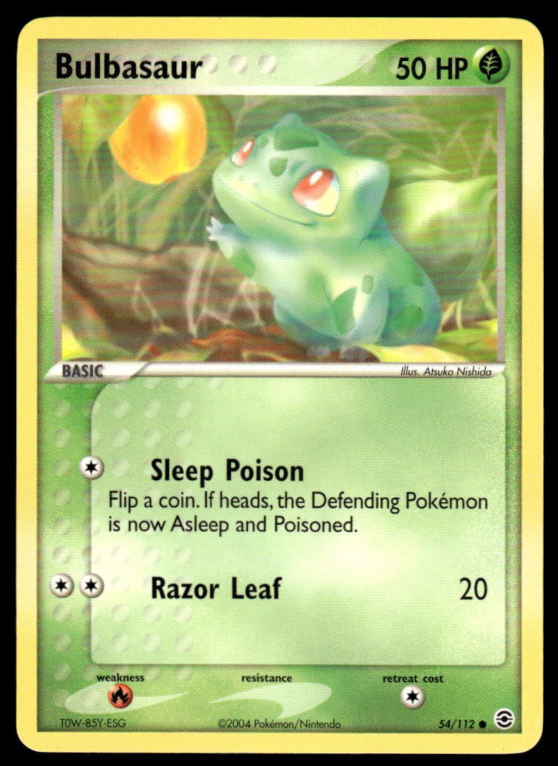Pokemon TCG FireRed & LeafGreen #54/112 Bulbasaur NM