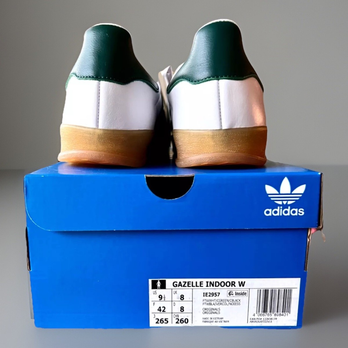 ★adidas★ Gazelle Indoor W White Green IE2957 Gazelle Indoor Size 8.5 Men's Shoes IE2957 White Green